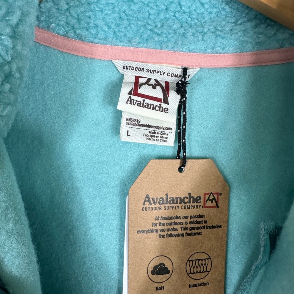 NWT Avalanche Zip Up Sherpa Jacket size L - Picture 3 of 10